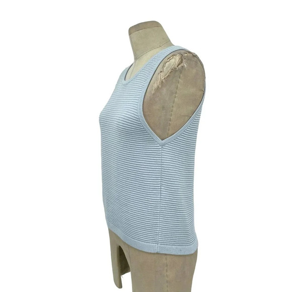 Aritzia Babaton Arlik Knit Tank Top‎ Sleeveless Crew Neck Light Blue Size XS - Picture 2 of 6